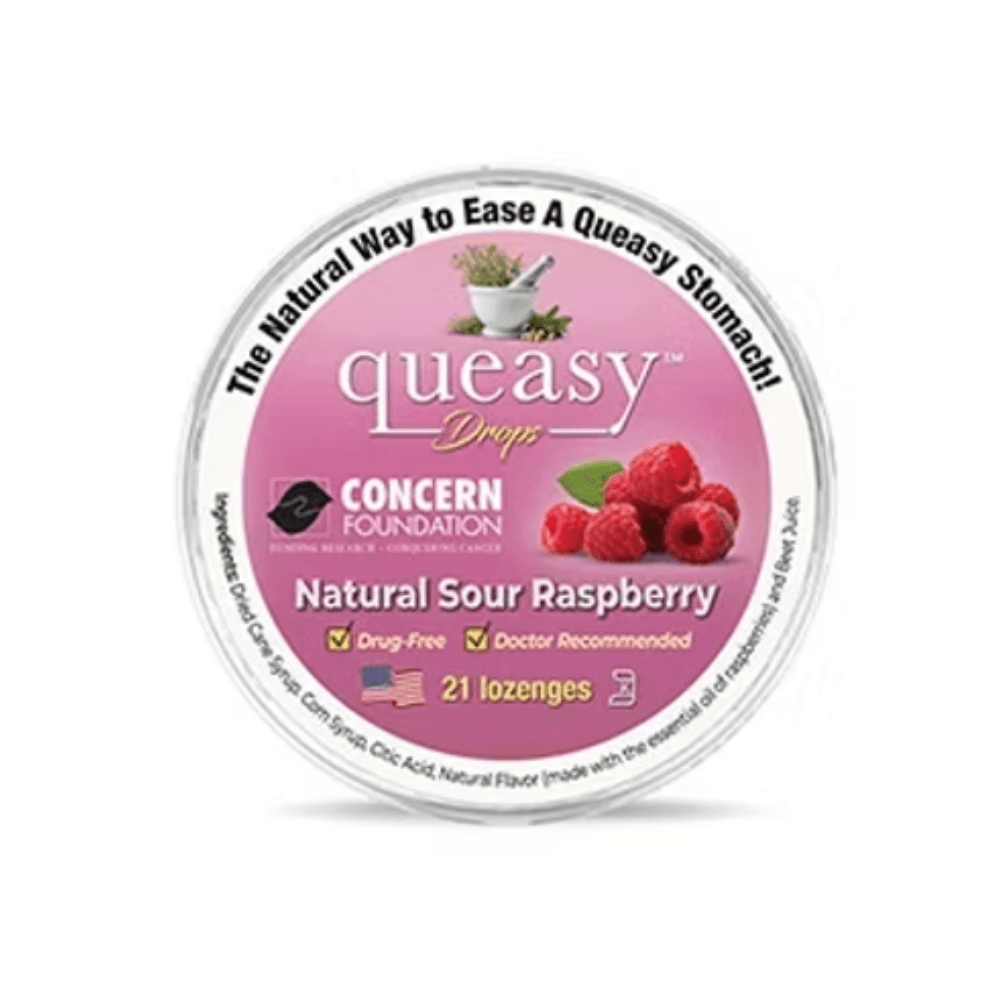 Queasy drops are natural and ease the feeling of sickness during chemotherapy treatment.