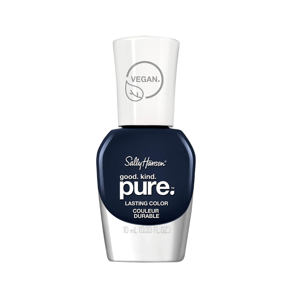 Chemotherapy Nail Care Nail Polish by Sally Hansen in dark color, 100% vegan and plant-based formula.